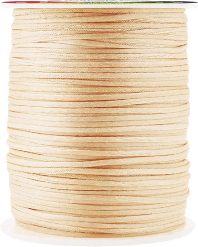 Vista 147 de Mandala Crafts Cordón de satén de cola de rattail de 0.02 in para nudos chinos de macramé