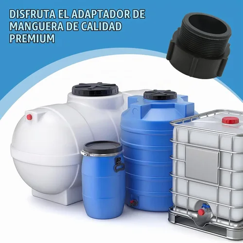 Vista 6 de IBC Tote Tank Drain Adapter S60x6 2" Contrafuerte hembra x 2" NPT
