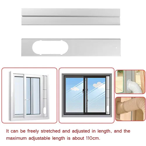 Vista 4 de Bafle del aire acondicionado, deflector de férula ajustable de la placa del lacre de la ventana del aire acondicionado móvil universal