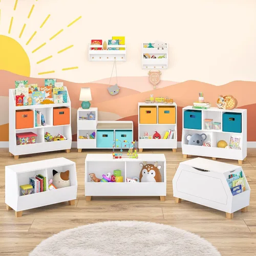 Vista 8 de RiverRidge Catch-All Kids - Organizador de juguetes de 35 pulgadas, color blanco