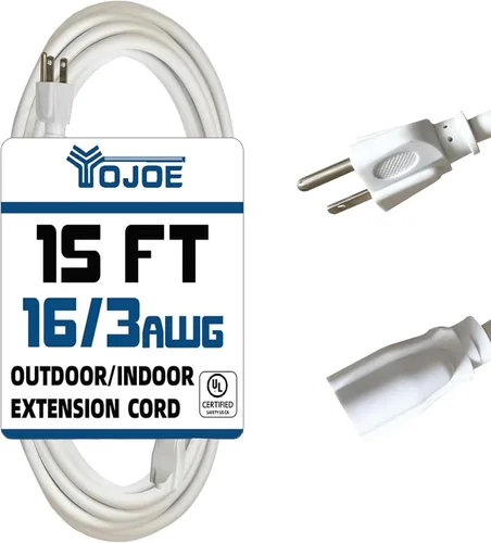 Vista 22 de YOJOE Cable de Extensión, Cable de Alimentación de 3 Clavijas 13A Resistente a la Intemperie, Cable de Extensión Marrón de Servicio Pesado Calibre