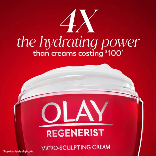 Vista 8 de Olay Crema Hidratante Facial, Crema Micro-Esculpidora Regenerist para Mujeres, Tamaño de Prueba - Hidratación Instantánea, Anti-Envejecimiento