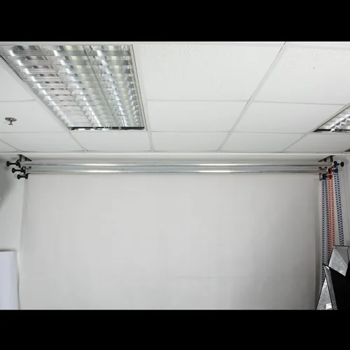 Vista 7 de Fotoconic Barra transversal de tubo de metal de 118 pulgadas/9.8 ft para motorizado eléctrico, sistema de soporte de fondo de rodillo de estudio