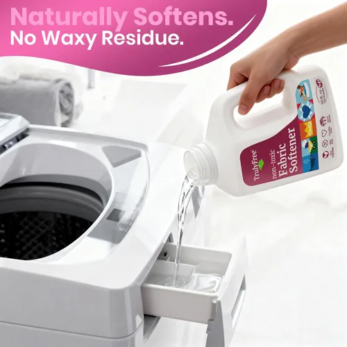 Vista 9 de Truly Free Suavizante de telas natural, no tóxico para pieles sensibles de bebés y niños, acondicionador suavizante de ropa a base de plantas