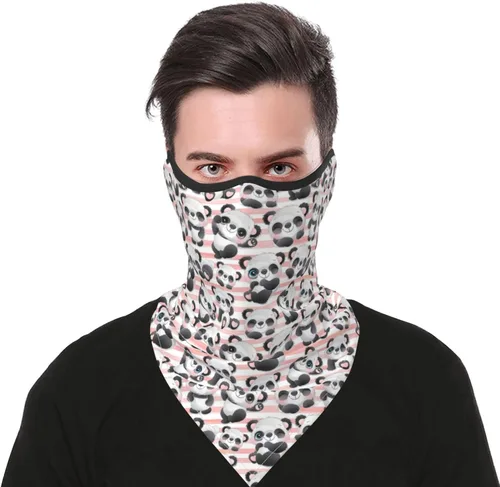 Vista 6 de Polaina para el cuello, bandanas para hombres y mujeres, cubierta de bufanda para la cara con rayos UV, con agujero para las orejas, máscara facial