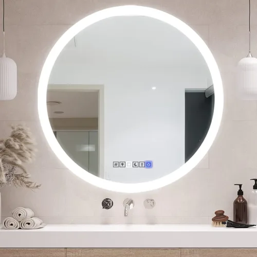 Vista 20 de Espejo LED de longitud completa de 19 x 59 pulgadas para baño con 3 modos de color, atenuador táctil, tocador iluminado de pie o montaje en pared