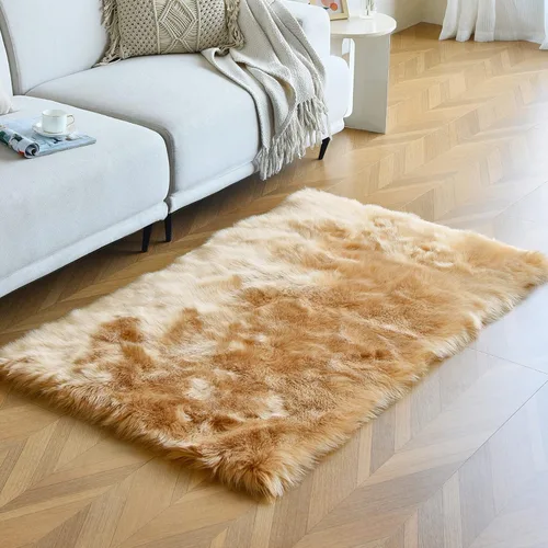 Vista 29 de duduta - Alfombra de pelo sintético de lana de oveja beige 2x3 pies, suave y esponjosa, funda para silla de pelo mullido, alfombra pequeña