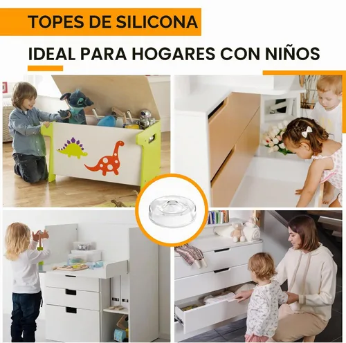 Vista 9 de 64 Topes Autoadhesivos para Puertas de Gabinete – Almohadillas de Goma de Silicona Transparente Pegajosas para Cajones de Muebles, Armarios