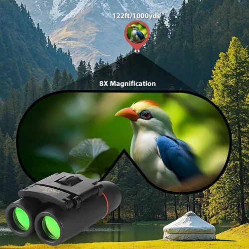 Vista 6 de Prismáticos para adultos y niños, prismáticos compactos y portátiles de alta potencia, para observación de aves, crucero, viajes, artículos