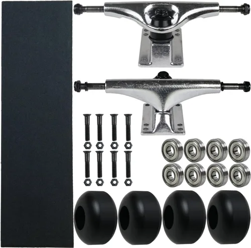 Vista 3 de Havok Skateboard Trucks, Wheels, Bearings, Grip, Hardware Truck Package plateado