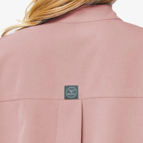 Vista 4 de niaahinn Conjunto de uniforme médico para mujer con camiseta médica y pantalón deportivo con múltiples bolsillos, traje de uniforme mediano