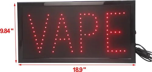 Vista 5 de FixtureDisplays® Vape LED Sign Store Window Hanging para la venta Publicidad comercial 15144