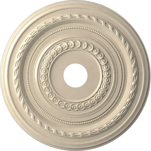 Vista 107 de Ekena Millwork CMP10CO Cole Medallón de techo de PVC termoformado (se adapta a toldos de hasta 4 1/4"), 10 "OD x 3 1/2" ID x 3/4" P