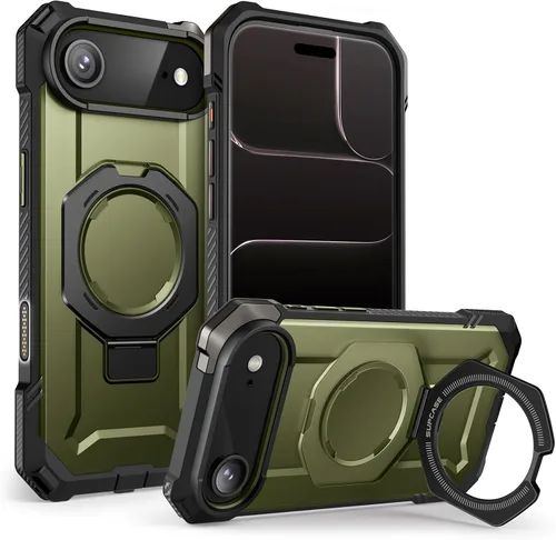 Vista 16 de SUPCASE - Funda para iPhone 17 Pro Max con soporte (agarre de escarabajo de unicornio), cubierta de control de cámara, compatible con MagSafe