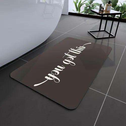 Vista 87 de Tapetes de baño antideslizantes de secado rápido, tapetes de baño de goma súper absorbentes para debajo de la puerta, tapetes de baño para baño, Azul