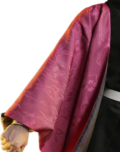 Vista 7 de Disfraz de kimono de Demon Tanjiro con arete para cosplay de Shinobu Zenitsu Giyuu Tomioka para mujeres y hombres