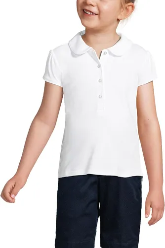 Vista 3 de Lands' End Polo de manga corta con cuello Peter Pan para niñas