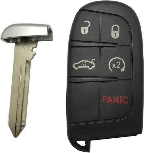 Vista 2 de J-ACCES - Funda para llavero para Jeep Grand Cherokee Dodge Challenger Charger Dart Durango Journey Chrysler 300