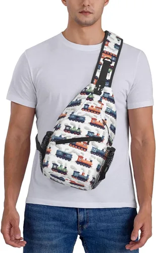 Vista 7 de Small Crossbody Bags for Women Men - Vintage Steam Train 1 Print Adjustable Shoulder Bag Fanny Packs Belt Sling Bag Crossbody Purses Backpack for