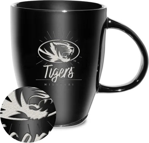 Vista 107 de Rico Industries - Taza de lustre cerámico con grabado láser de la NCAA de 18oz - Café-Té