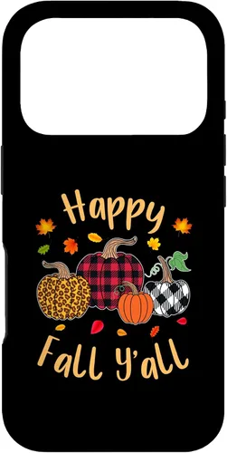 Vista 30 de Happy Fall Y'all Leopard Pumpkin Autumn Season Women Girls Case for iPhone 17