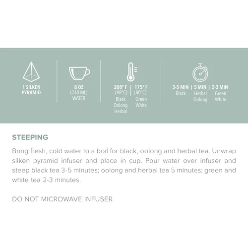 Vista 8 de Teabloom - Colección de té piramidal más fina del mundo, 24 variedades de tés orgánicos y kosher certificados por USDA - Té negro, té verde, té