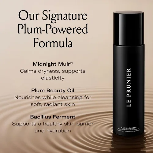 Vista 3 de Le Prunier Plum Cleanse Biome Balancing Cleansing Oil Aceite limpiador facial y removedor de maquillaje Lavado facial diario para pieles