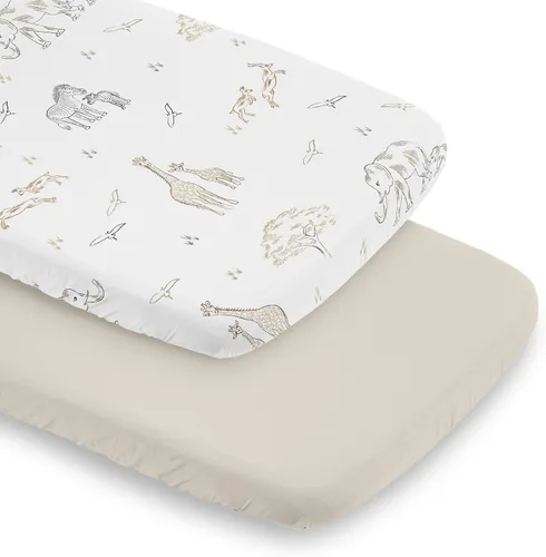 Vista 9 de Sweet Jojo Designs Sábanas bajeras para cuna de bebé (animales de safari jungla) para niños o niñas, guardería infantil, habitación de niños