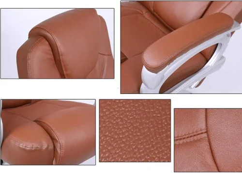 Vista 7 de Mid Back Office Desk Chair with Leather Padding and Armrests Ergonomic Computer Gaming Chair for Home Or Office Use,Black
