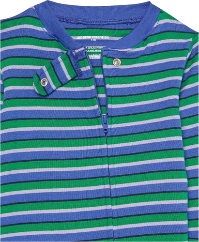 Vista 3 de Tienda Essentials Pijama unisex de algodón ajustado para niños pequeños y bebés, paquete múltiple