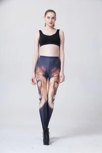 Vista 3 de Sister Amy Leggings elásticos de tobillo con estampado de animales digitales para mujer