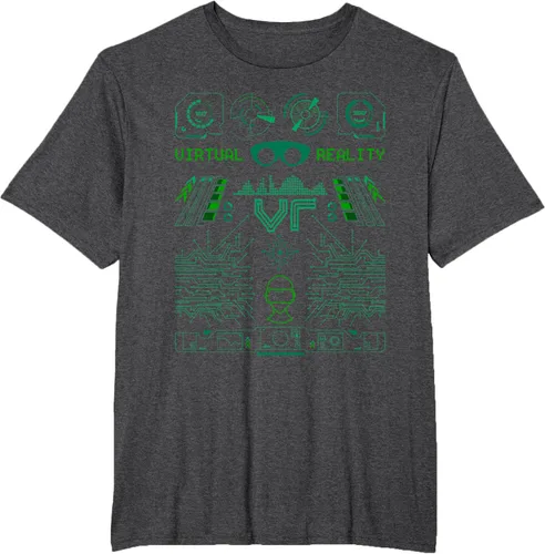 Vista 12 de Camiseta de realidad virtual VR Retro Gamers, Negro, S