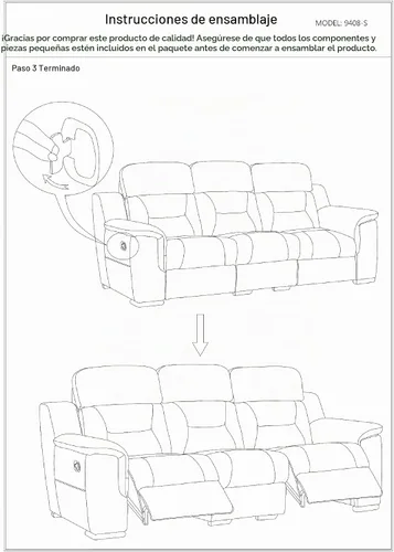 Vista 13 de Blackjack Furniture Walker Leather Match - Sofá reclinable tapizado para sala de estar, madera avellana Beige