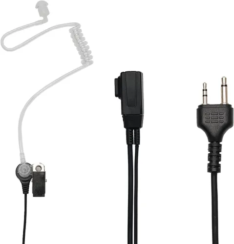 Vista 2 de Covert Auriculares de tubo acústico con micrófono PTT para Midland GXT1000VP4 LXT600 LXT500VP3 LXT118 GXT1050VP4 GXT1000XB Walkie Talkie Radio