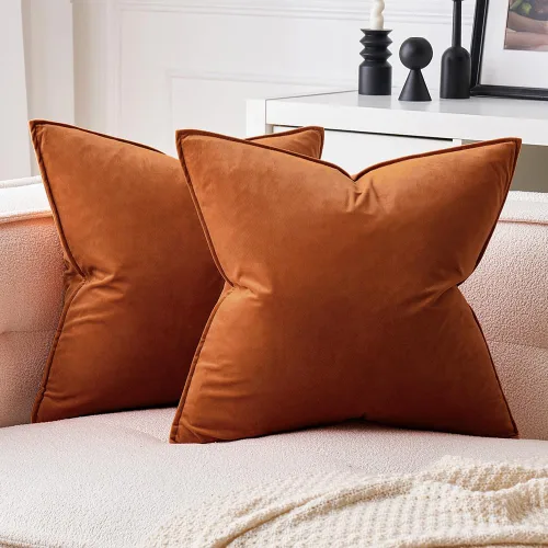 Vista 19 de MIULEE Paquete de 2 fundas de cojín decorativas de terciopelo suave, cuadradas, unicolor, para sofá, dormitorio, automóvil, 16 x 16 pulgadas