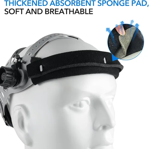 Vista 6 de TRQWH Replacement Welding Helmet Headgear Adjustable Welding Hood Headgear with Sweatband Welder Helmet Accessories