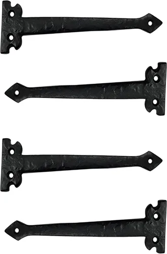 Vista 9 de Adonai Hardware Agee - Correa de aluminio resistente de 7 pulgadas con bisagra frontal falsa o falsa o falsa (paquete de 4, latón antiguo)