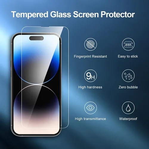 Vista 25 de NEW'C Paquete de 3 protectores de pantalla de privacidad para iPhone Air/iPhone 17 Air (6.5 pulgadas), película de vidrio templado antiespía