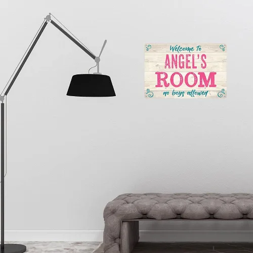 Vista 5 de Letrero personalizado para habitación de niñas, habitación de niños, dormitorio, decoración de puerta, letreros con nombre, placa, regalo, 8 x 12