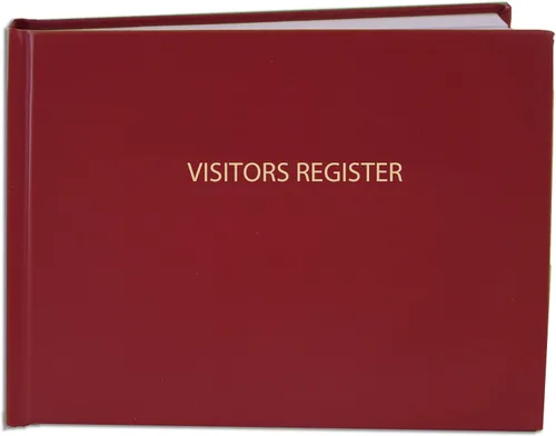 Vista 5 de BookFactory Visitor Log Book Register, Black, Hardbound, 120 Pages Negro