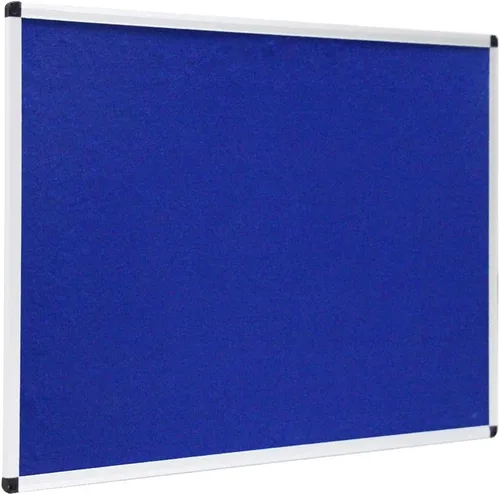 Vista 13 de VIZ-PRO Tablero de anuncios de fieltro azul, 36 X 24 pulgadas, marco de aluminio plateado