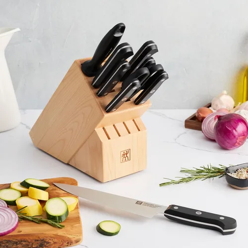Vista 3 de ZWILLING Juego de 10 bloques de cuchillos gourmet Negro