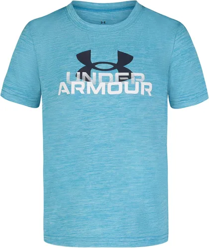 Vista 7 de Under Armour Boys' Short Sleeve Wordmark Graphic T-Shirt, Relaxed Fit Black Tech Wordmark