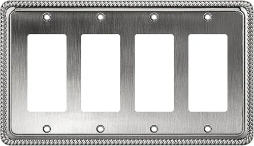 Vista 26 de Henne Bery Rope Edge - Placa decorativa de pared para interruptor (placa lisa, 2 unidades, bronce antiguo)