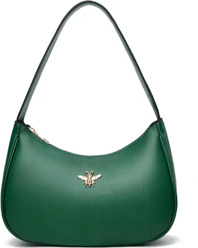Vista 8 de BAIKELI Bolso de hombro en forma de media luna para mujeres, pequeño bolso al hombro clásico retro, de estilo embrague, bolso tipo hobo, bolso