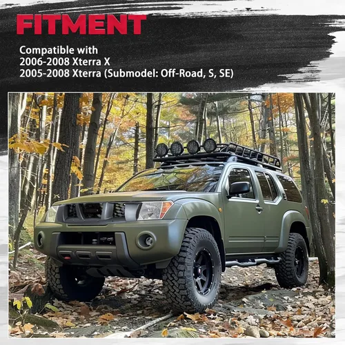 Vista 2 de HECASA Parrilla delantera compatible con 2005-2008 Nissan Xterra Off-Road S SE 62310ZS20A, 62310EA000, NI1200220 Parrilla superior brillante gris