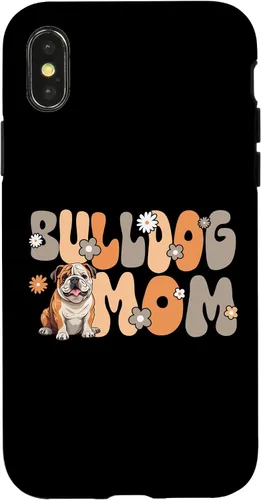Vista 5 de Funda para iPhone 16 Bulldog Inglés Groovy World's Best English Bulldog Mom