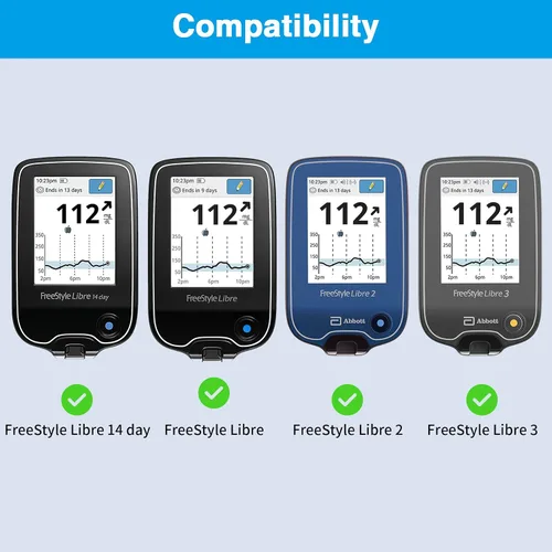 Vista 2 de MEDMAX Funda de silicona para Freestyle Libre 3 2 / Libre Reader, ligera, a prueba de golpes, antideslizante, funda protectora de gel suave con Negro