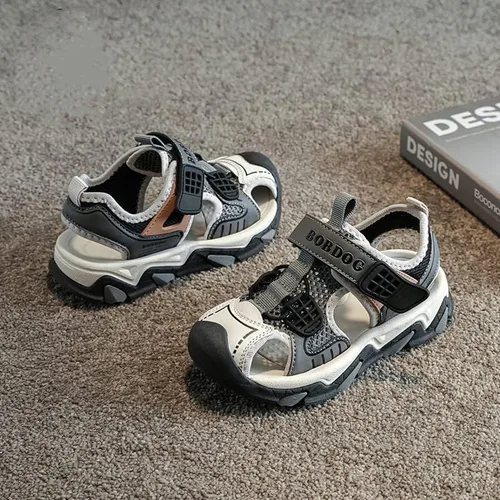 Vista 3 de KAQ Sandalias deportivas para niños y niñas, sandalias de agua para niños, zapatos de verano para caminar, senderismo al aire libre