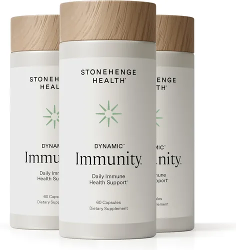 Vista 8 de Stonehenge Health Suplemento diario de inmunidad dinámica 10 en 1 impulsores inmunológicos de zinc, saúco, equinácea, vitamina C y probiótico L.